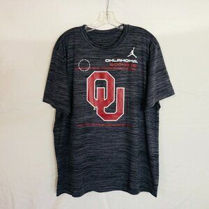 Jordan Oklahoma Sooners OU Dri Fit  Men's Size Polyester T Shirt